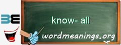 WordMeaning blackboard for know-all